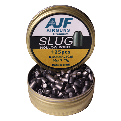 Chumbinho Slug 6.35mm | 40gr | Ajf Airguns | 125un