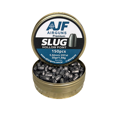 Chumbinho Slug 5.52mm .22 | 30gr | Ajf Airguns | 150un.