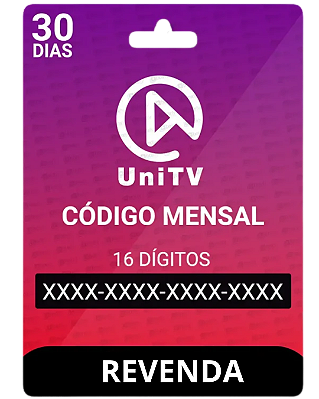 Revenda UniTV Mensal | – 500 Códigos Inclusos