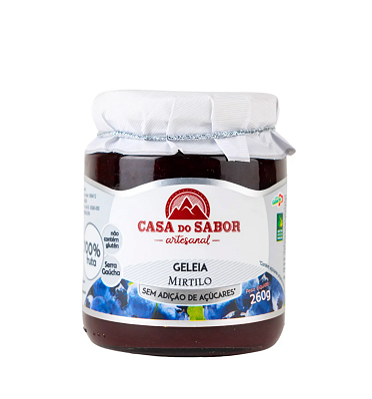 Geleia de Mirtilo Sem Açucar Casa do Sabor