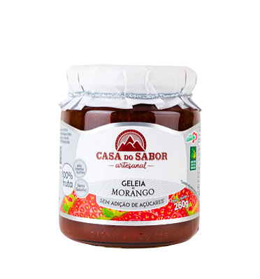Geleia de Morango Sem Açucar Casa do Sabor