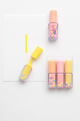 KIT COM 3 MARCA TEXTO ESMALTE