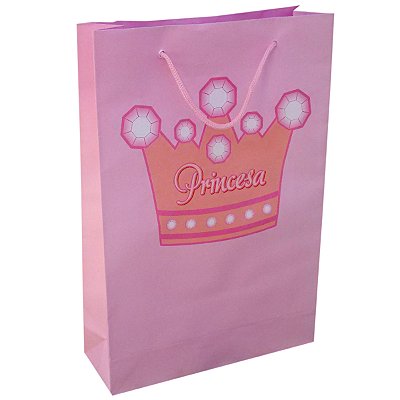 Sacolas de papel Coroa / Princesa 25x17x6 cm