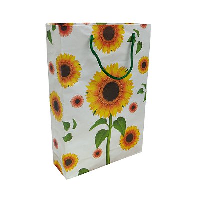 Sacolas de papel Girassol 25x17x6 cm