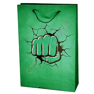 Sacolas de papel Hulk 25x17x6 cm