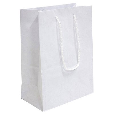 Sacolas de papel Branca 34x22x10 cm