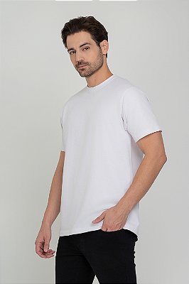 Camiseta Básica de Algodão Egípcio Branca