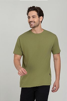 Camiseta Básica de Algodão Egípcio Verde