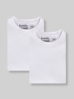 Kit 2 Camisetas Brancas