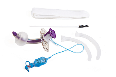 Cânula de Traquestomia Blue Line C/Balão C/Fenestra e Cânula Interna 8.0mm - 100.812.080 - Portex