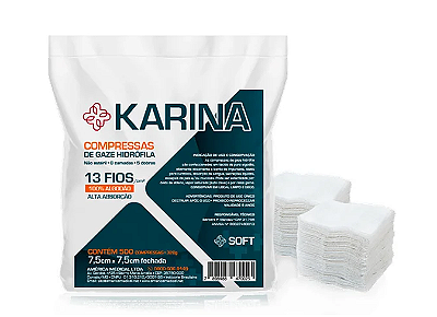 Compressa De Gaze N/Estéril 13 Fios - Karina - C/500