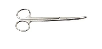 Tesoura Metzembaum Curva em aço Inoxidável - Vital Gold - 18cm