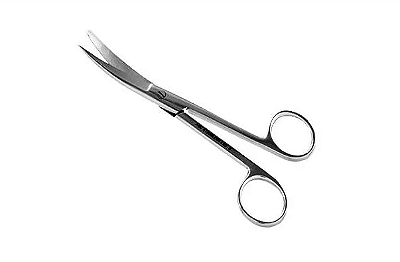 Tesoura Cirúrgica Fina/Romba Reta em Aço Inoxidável - Vital Gold - 17,5cm