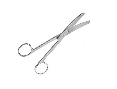 Tesoura Cirúrgica Fina/Romba Curva em Aço Inoxidável - Vital Gold - 17,5cm