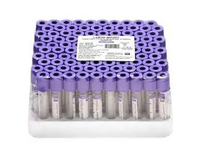 Tubo Edta a Vácuo Labor Import - Plástico 4ml  C/ 100 Unid - Edta K3