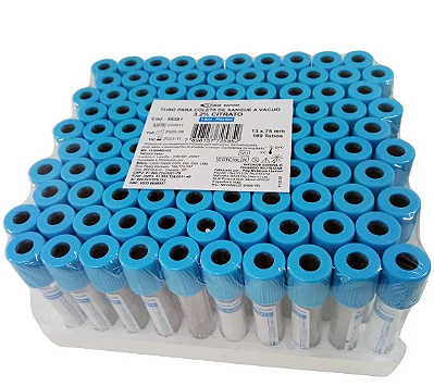 Tubo Citrato a Vácuo - Labor import - Plástico 1,8ml C/ 100 Unid