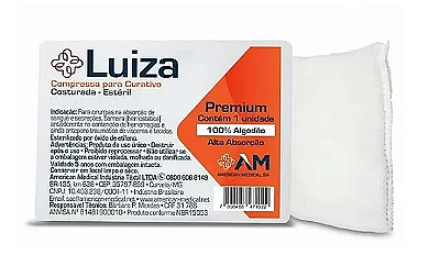 Curativo Cirúrgico Algodonado Estéril Zobec - Luiza - 15x30cm Unid