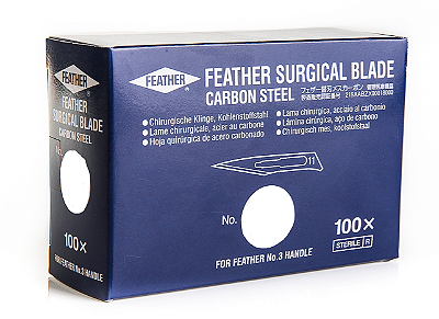 Lâmina de Bisturi Descartável - Feather - Nº 12 C/ 100 Unid