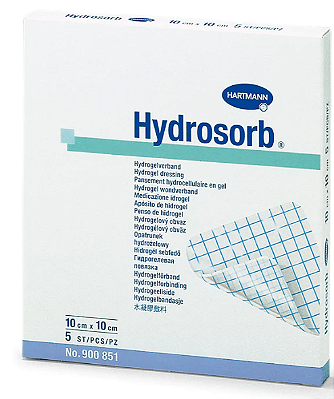 Curativo Gel de poliuretano absorvente - Hartmann - 10cm x 10cm Hydrosorb Unid