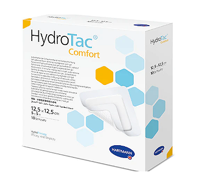 Curativo Espuma de poliuretano e Hidrogel - Hartmann - 12,5cm x 12,5cm HydroTac Comfort Unid