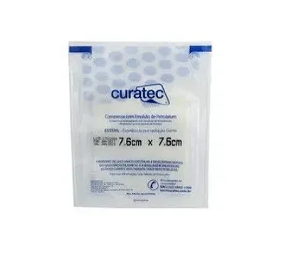 Compressa Com Emulsão de Petrolatum Estéril 7,6cm x 7,6cm Unidade - Curatec