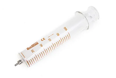 Seringa de Vidro Bico de Metal Luer Slip 100ml - Arti Glass