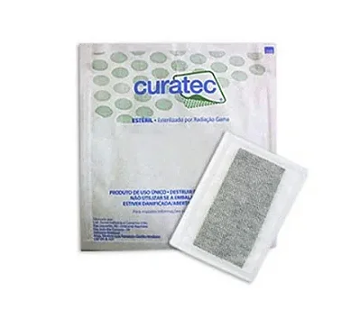 Curativo Carvão Ativado com Prata Plus - Curatec - 10 x 10cm