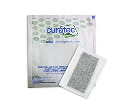 Curativo Carvão Ativado com Prata Plus - Curatec - 10 x 20cm