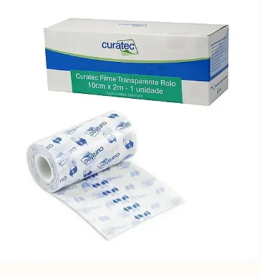 Curativo Filme Transparente em Rolo - Curatec - 10cm x 2m