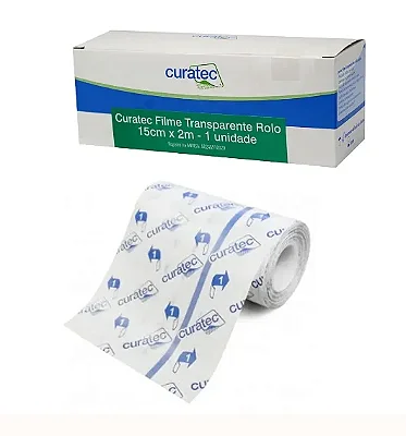 Curativo Filme Transparente em Rolo 15cm x 2m - Curatec