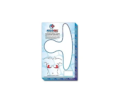 Fita em Gel Silicone P/ Mamoplastia e Mastopexia T Invertido 23x13cm 2 Unid Adesivo - Kelogel