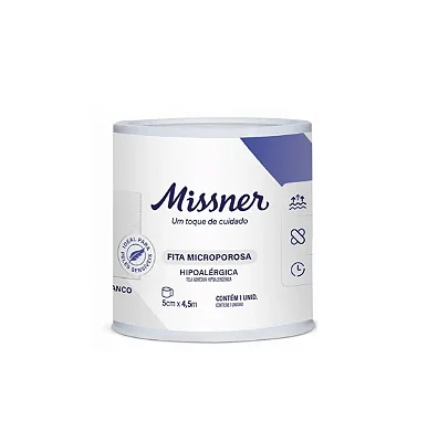 Fita Micropore Branca 5cm x 4,5m - Missner