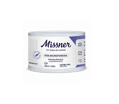 Fita Micropore Branca 2,5cm x 4,5m - Missner