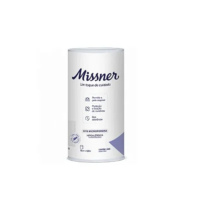 Fita Micropore Branca 10cm x 4,5m - Missner