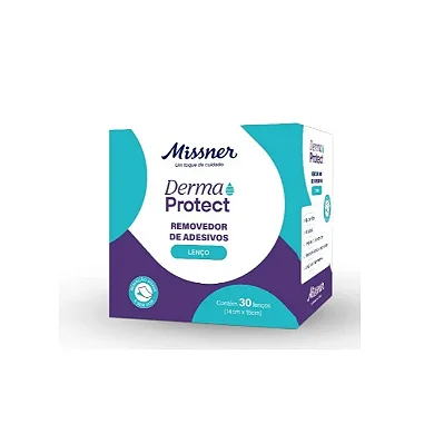 Removerdor de Adesivo Lenço Derma Protect 14 x 15cm C/ 30 Unid - Missner