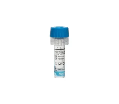 Tubo Azul Citrato de Sodio 3,2% 1ml Minicollect Vacuette C/50 Unid - Greiner