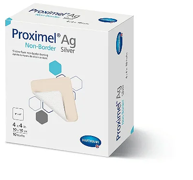 Curativo Espuma com Silicone 15x15cm Proximel AG Non Border/Unid - Hartmann