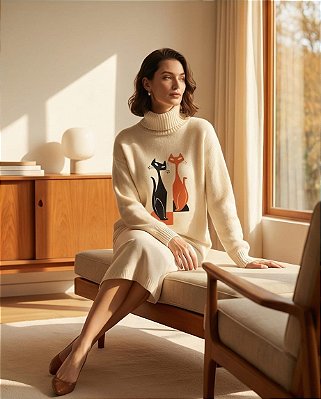 MAXI PULL JACQUARD PET , CAT