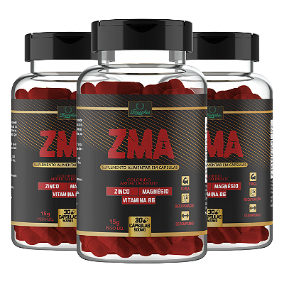 Zma 500mg Triunphus Zinco Magnesio Vitamina B6 - 90 capsulas