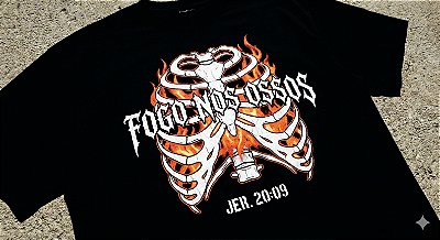 Camiseta Streetwear Heavyweight "Fogo nos Ossos" + Embalagem Exclusiva | DSL Wear