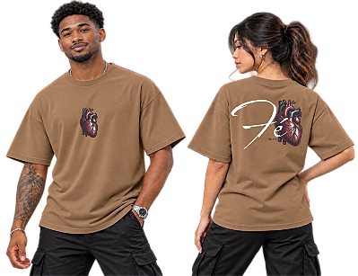 Camiseta Oversized Fé — Hebreus 11:1 | DSL Wear