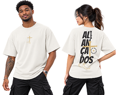 Camiseta Oversized Aliançados — A Força de uma Aliança - Gênesis 9:9 | DSL Wear