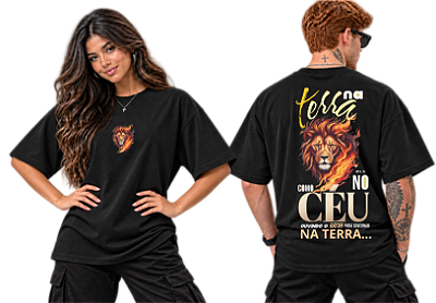Camiseta Oversized Como no Céu — Mateus 6:10 | DSL Wear