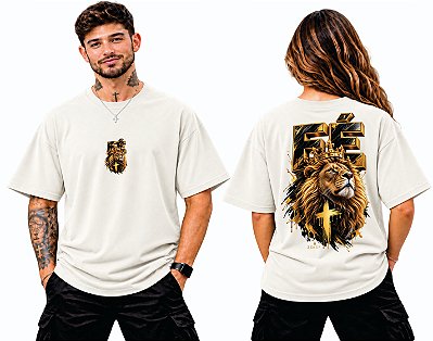 Camiseta Oversized FÉ — Andamos por Fé | 2 Coríntios 5:7 | DSL Wear
