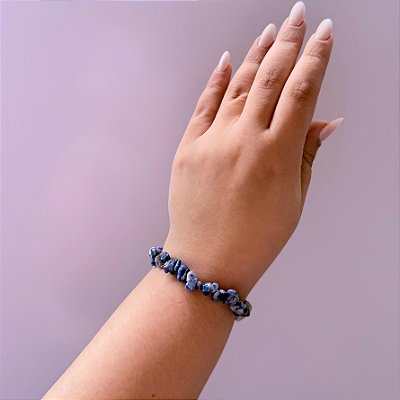 Pulseira de Lápis-Lazúli – Pedra Natural para Sabedoria, Intuição e Expressão Pessoal