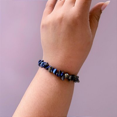 Pulseira de Sodalita – Pedra Natural para Clareza Mental, Comunicação e Intuição