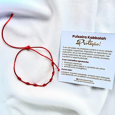 Pulseira Kabbalah 7 nós - Amuleto de proteção