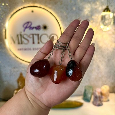 Chaveiro de Ágata Cornalina – Disposição, Motivação, Foco e Criatividade