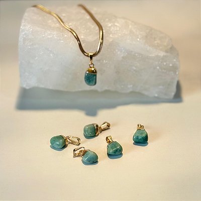 Pingente de Amazonita – Calma Emocional – Comunicação Suave e Equilíbrio Feminino