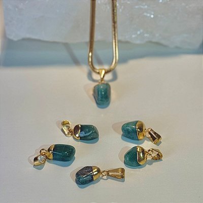 Pingente de Quartzo Verde – Equilíbrio e Vitalidade, Cura Emocional e Bem-Estar